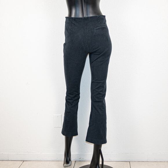 Sezane Women's Ciara Trousers High-Rise Flared Legs in Black sz 36 - Picture 4 of 13